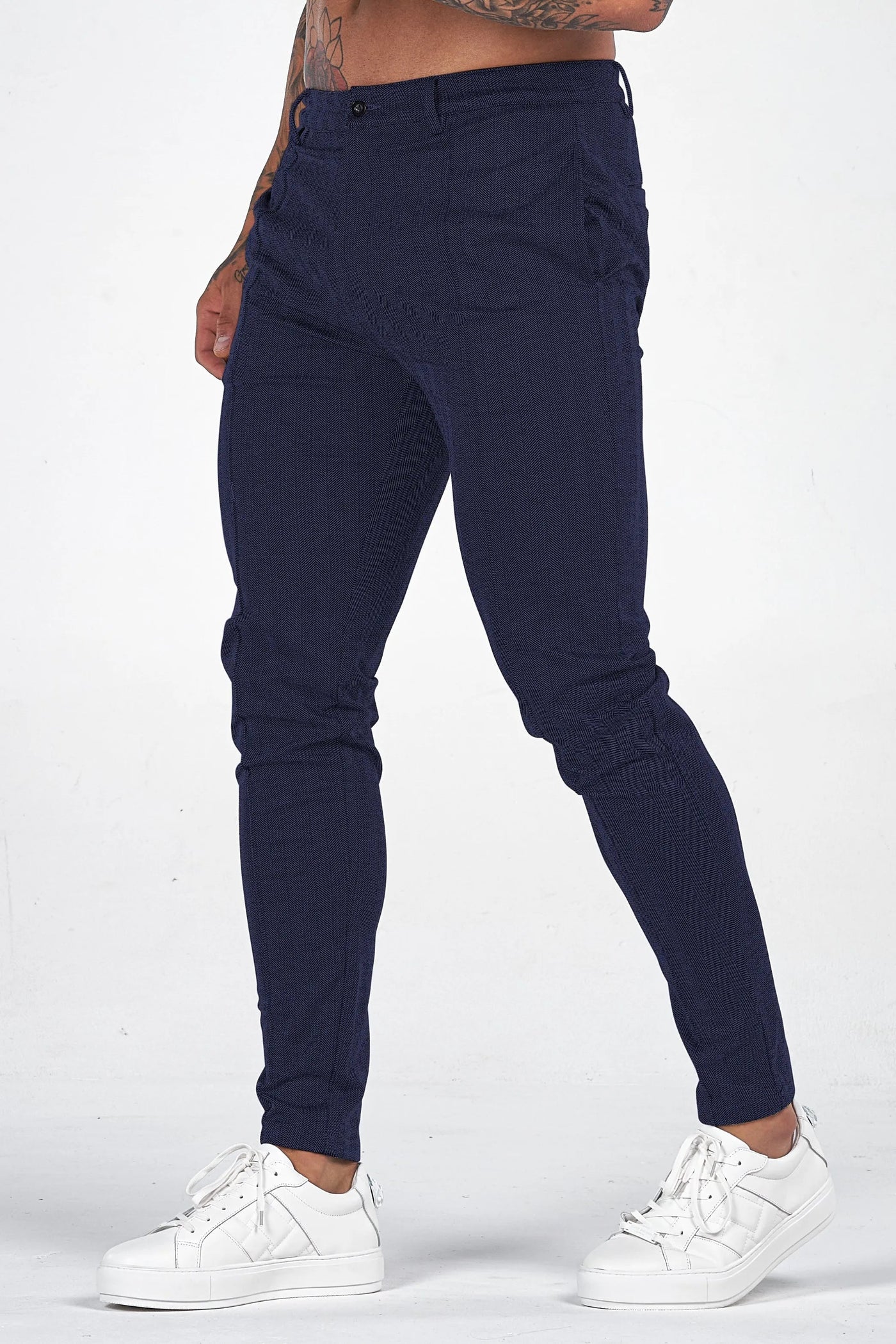 LE PANTALON CHEVRON - BLEU MARINE