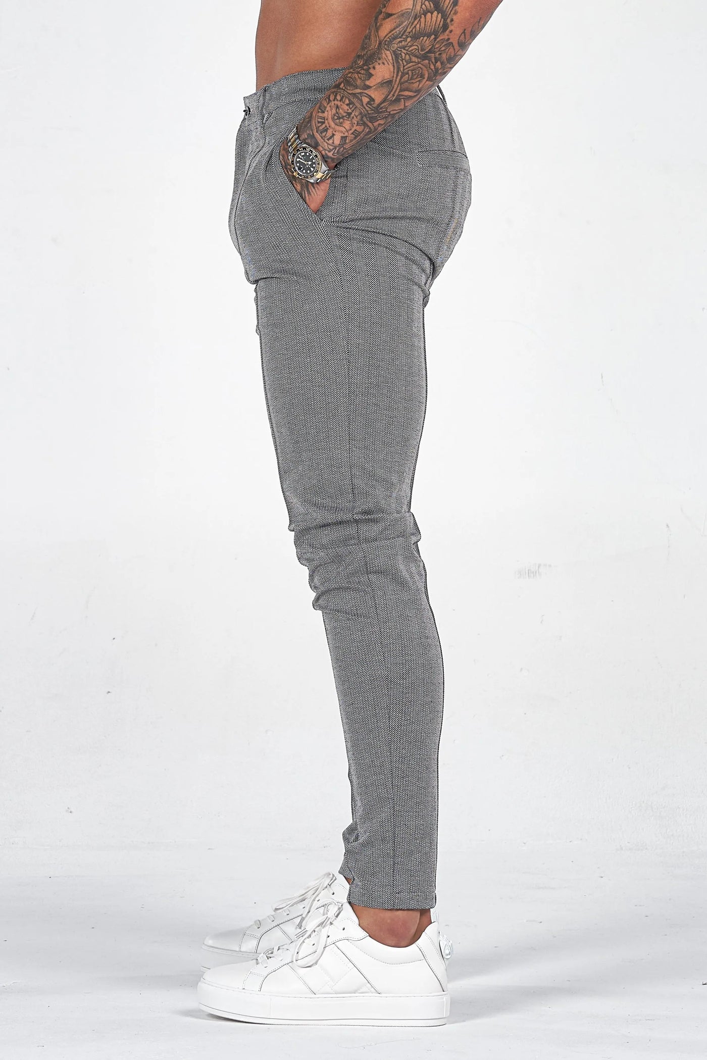 LE PANTALON CHEVRON - GRIS