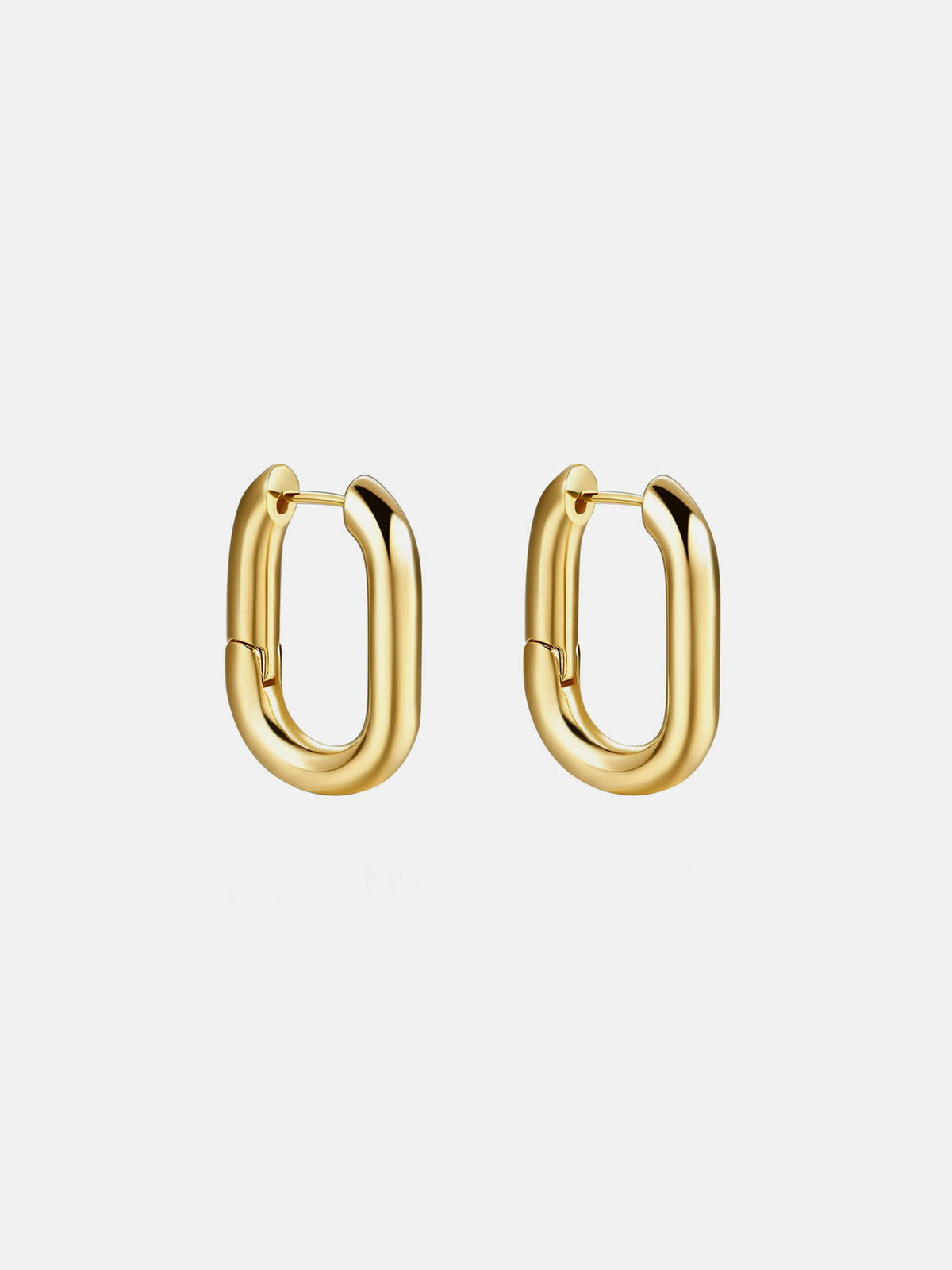 AMARE Boucles d'Oreilles Hoop Rectangulaires Minimalistes