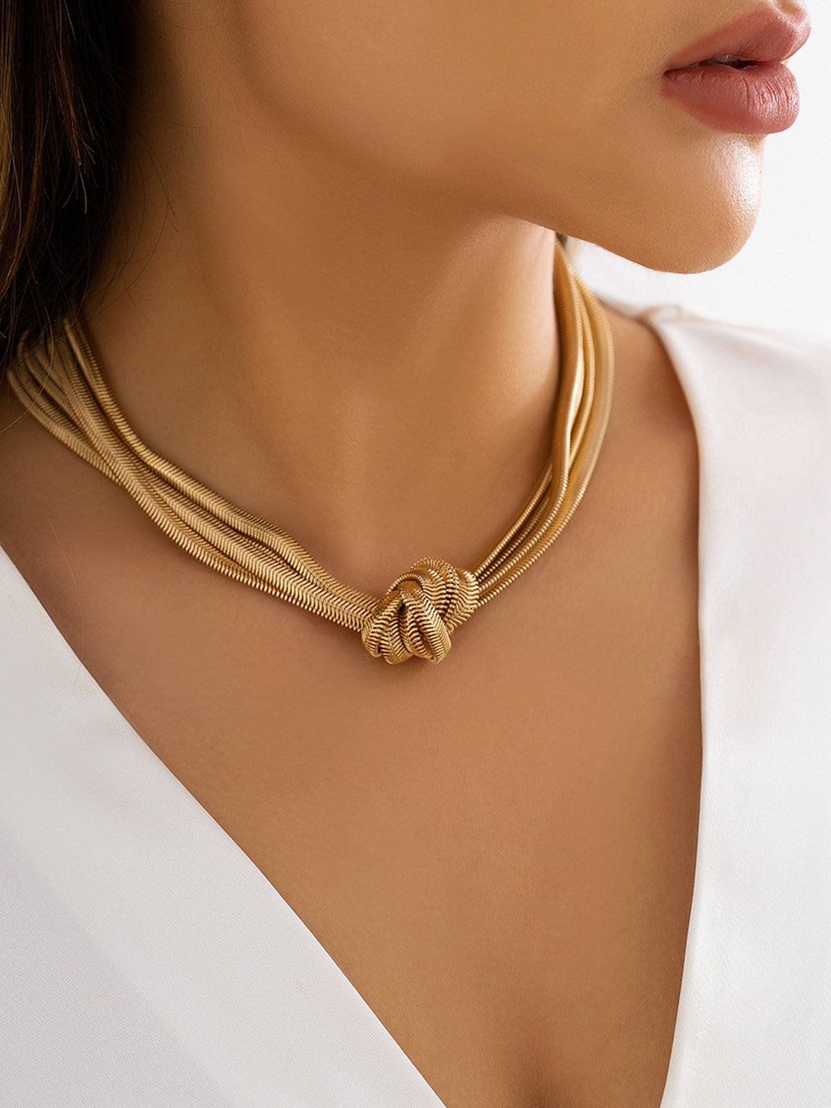 Snake Shape Knotted Necklace