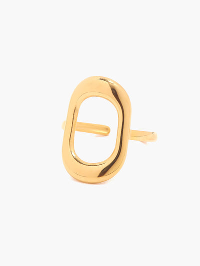 AMARE Bague Fenêtre Minimaliste Dorée