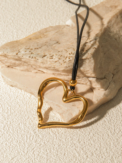 Hollow Out Love Heart Necklace