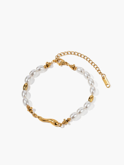 AMARE Bracelet Perle Ripple Doré