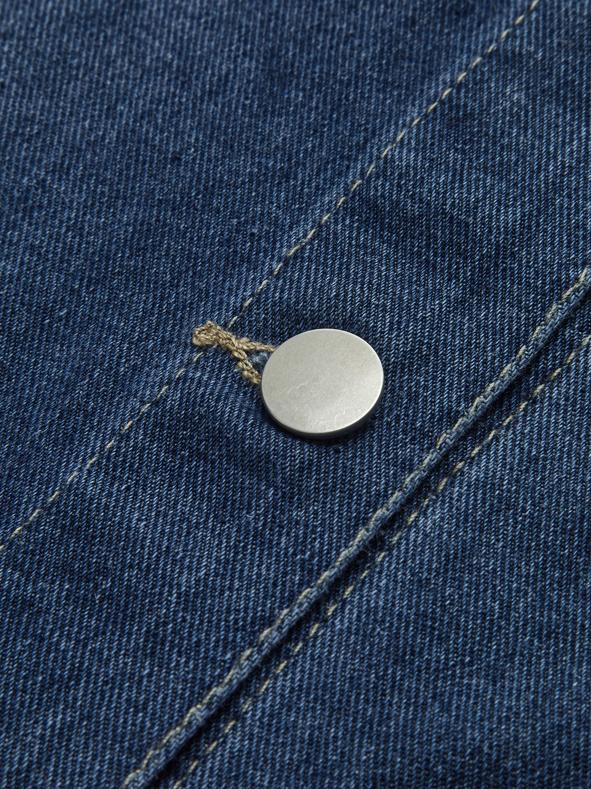 Veste en jean décontractée à revers boutonnés 