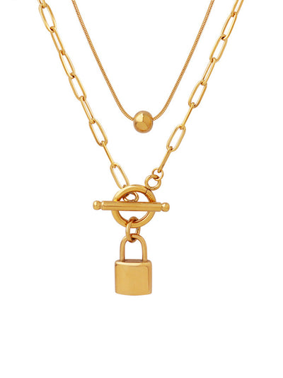 Golden Padlock Necklace