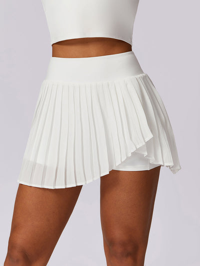 Pleated Pockets Active Skirt