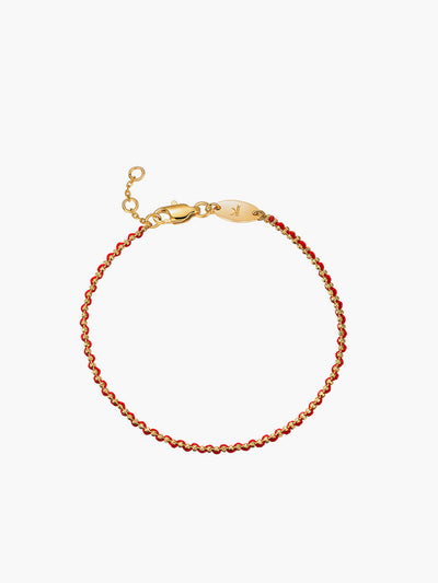 AMARE Bracelet Charme Protégé en Corde Rouge