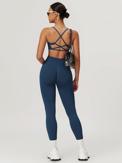 Seamless Cross Back Sports Bra