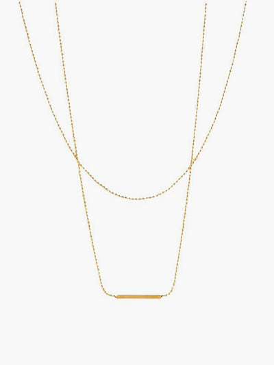 Double Layer Golden Drop Necklace