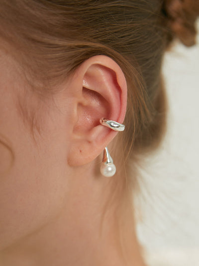 AMARE 1pc Manchette d'Oreille Géométrique Ligne Perle sans Piercing