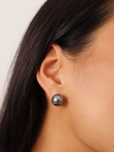 AMARE Boucles d'Oreilles Perle Noire