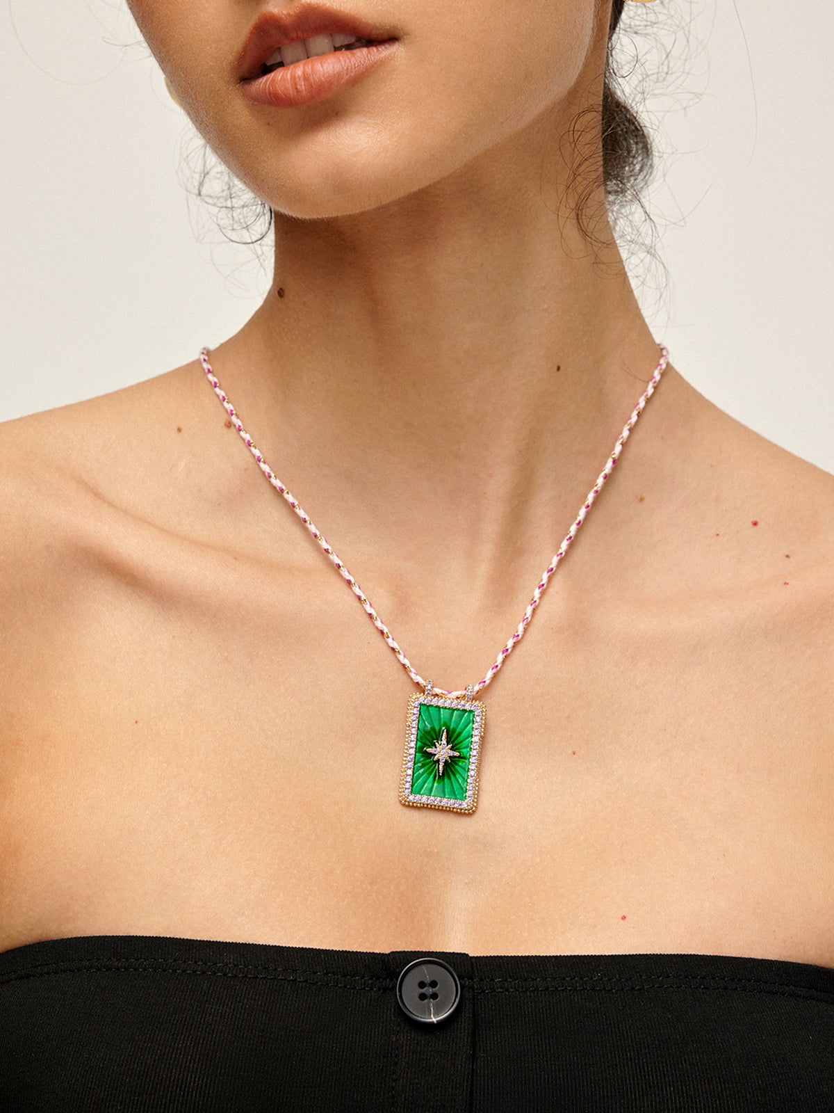 AMARE Collier Boheme Green Bless Charm