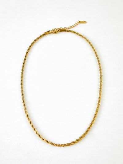 Minimalist Golden Twisted Necklace