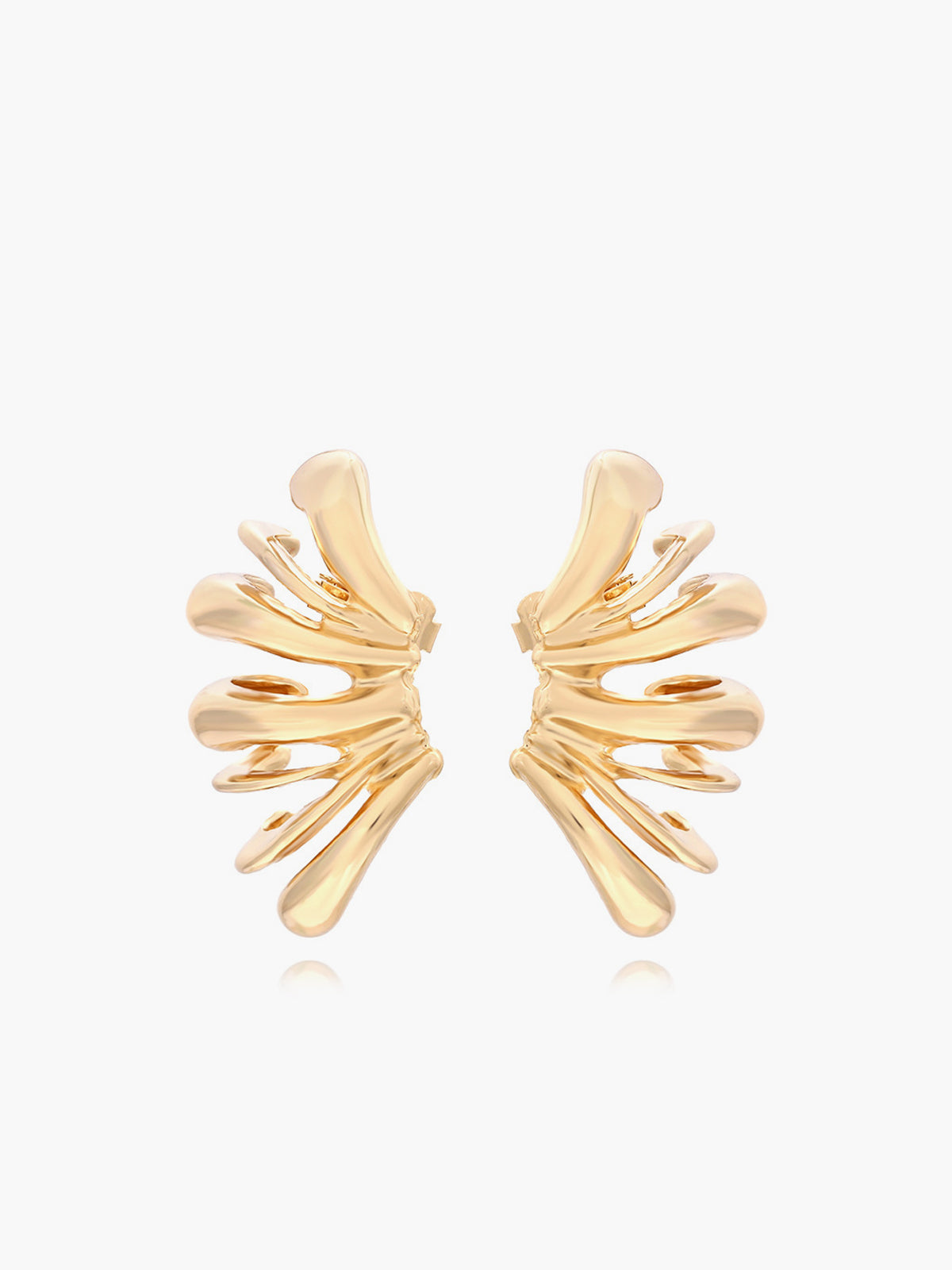 AMARE Boucles d'Oreilles Stud Ailes d'Ange Dorées