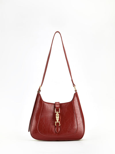 Magnet Closure Zipper Shoulder Bag