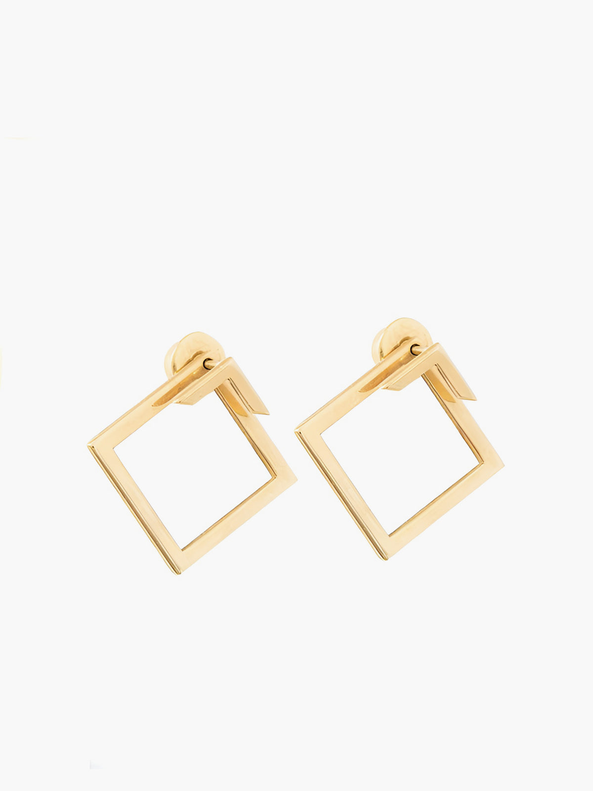 AMARE Boucles d'Oreilles Géométriques Carrées Minimalistes