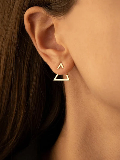 AMARE Boucles d'Oreilles Clous Triangulaires Minimalistes