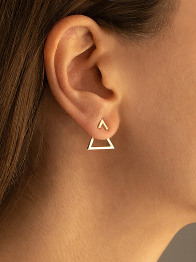 AMARE Boucles d'Oreilles Clous Triangulaires Minimalistes