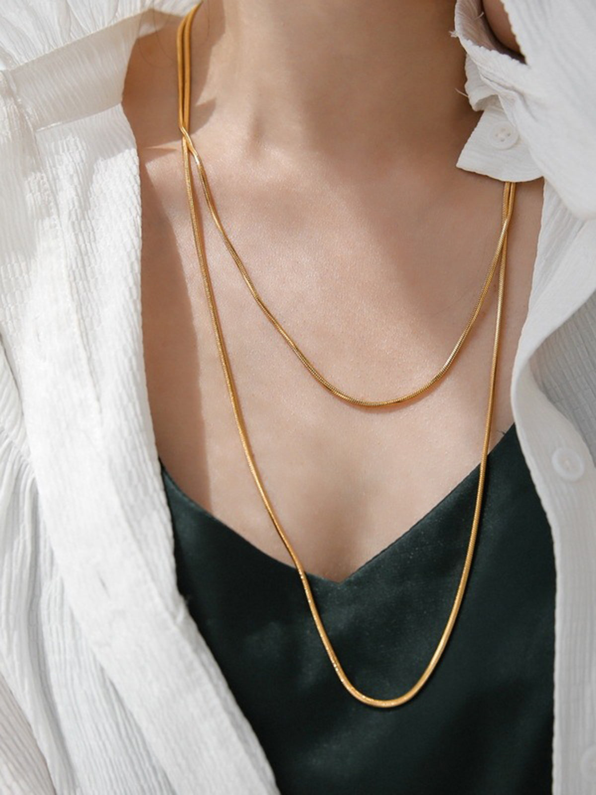 Snake Chain Layered Necklace