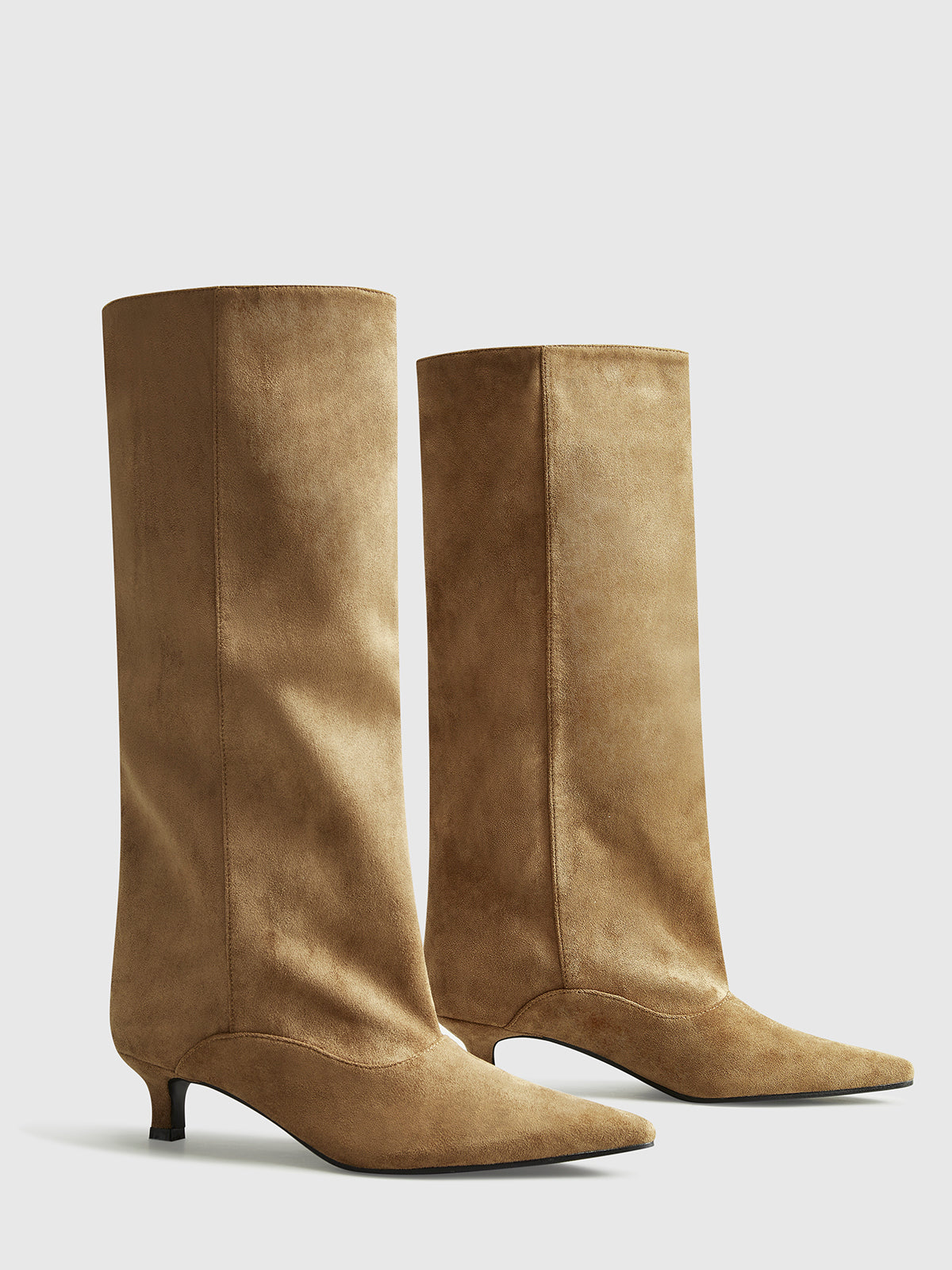 Kitten Suede Knee-High Boots