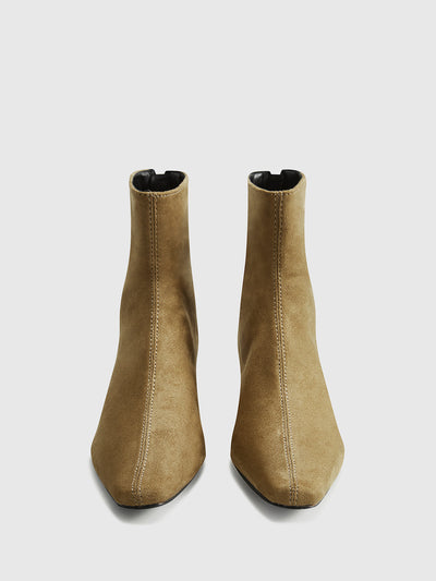 Suede Kitten Ankle Boots