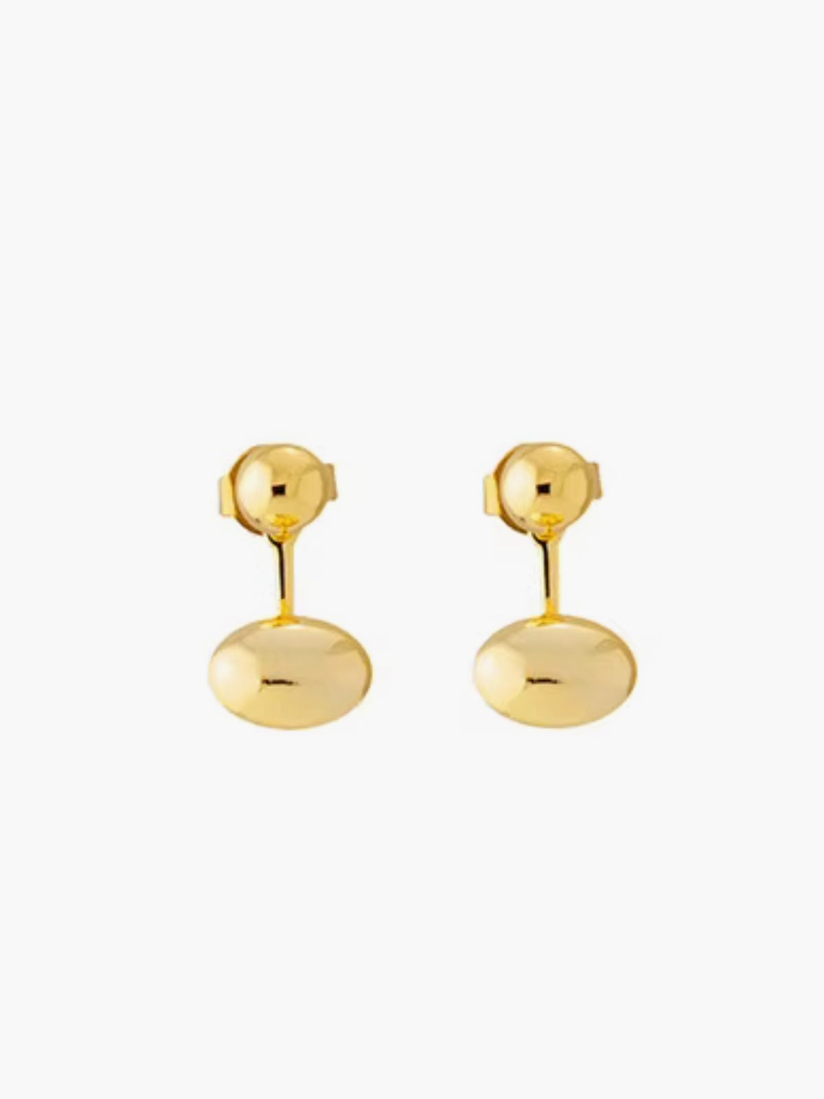 AMARE Boucles d'Oreilles Clous Ovales Minimalistes