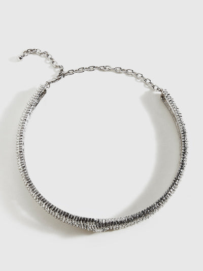 Retro Metal Twist Texture Choker