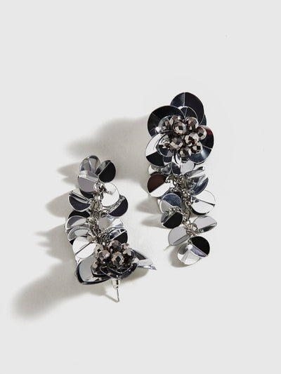 AMARE Boucles d'Oreilles Élégantes avec Franges Florales en Forme de Feuilles