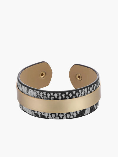 AMARE Bracelet Ouvert Boheme Tunnel Design Peau de Serpent