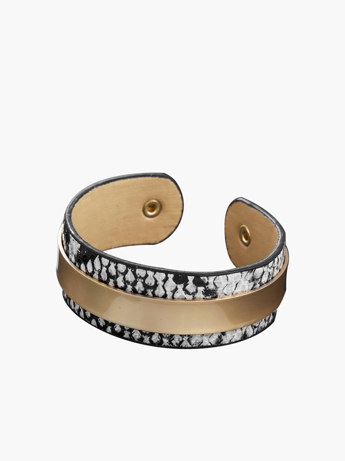 AMARE Bracelet Ouvert Boheme Tunnel Design Peau de Serpent