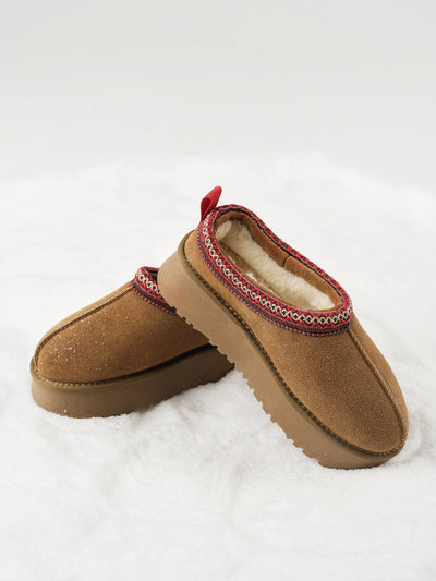 Fur Integrated Platform Snow Boots