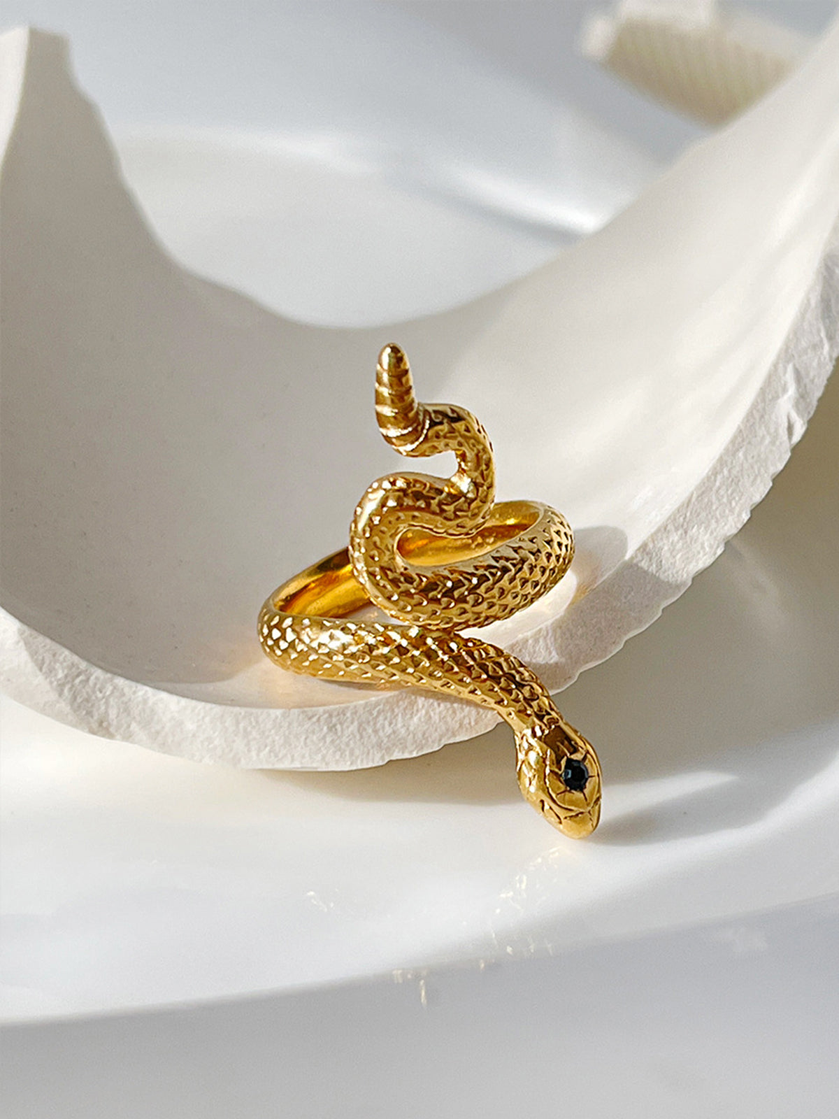 AMARE Bague Serpent Ouverte Enroulée