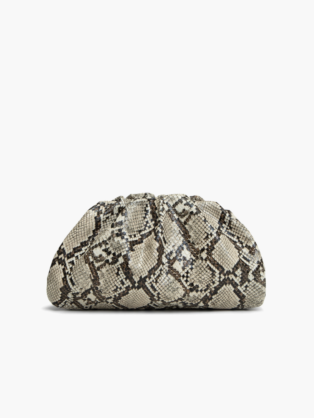 Snakeskin Print Cloud Clutch Bag