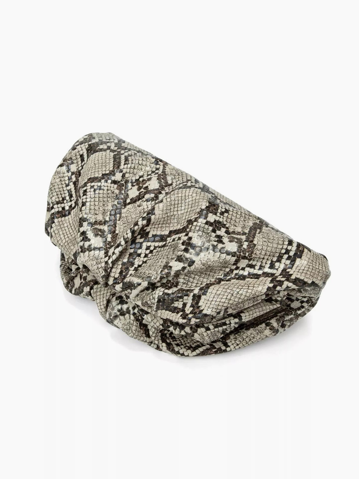 Snakeskin Print Cloud Clutch Bag