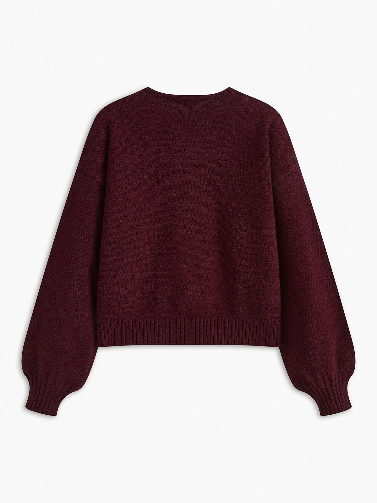 Pull à manches lanternes avec nœud en velours 