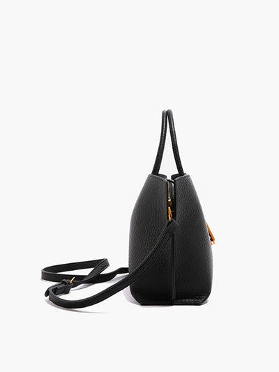 Top Handle Textured Shoulder Bag