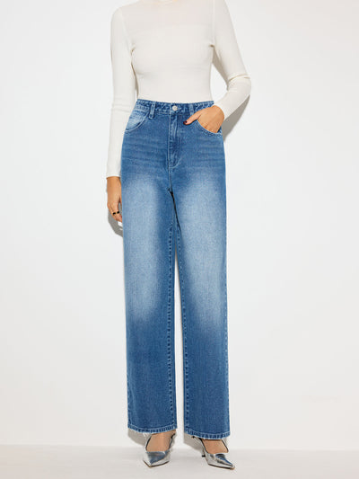 Jean en denim taille moyenne 