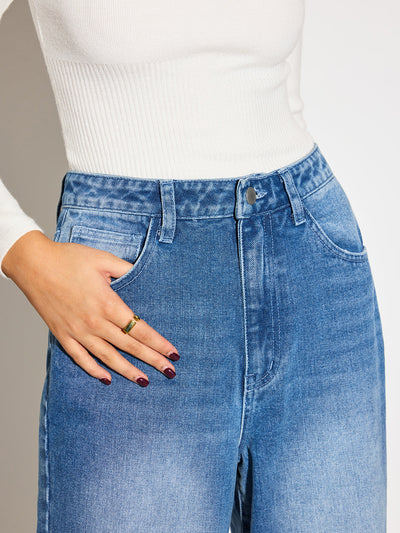 Jean en denim taille moyenne 