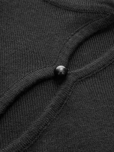 Pull skinny uni à découpes 