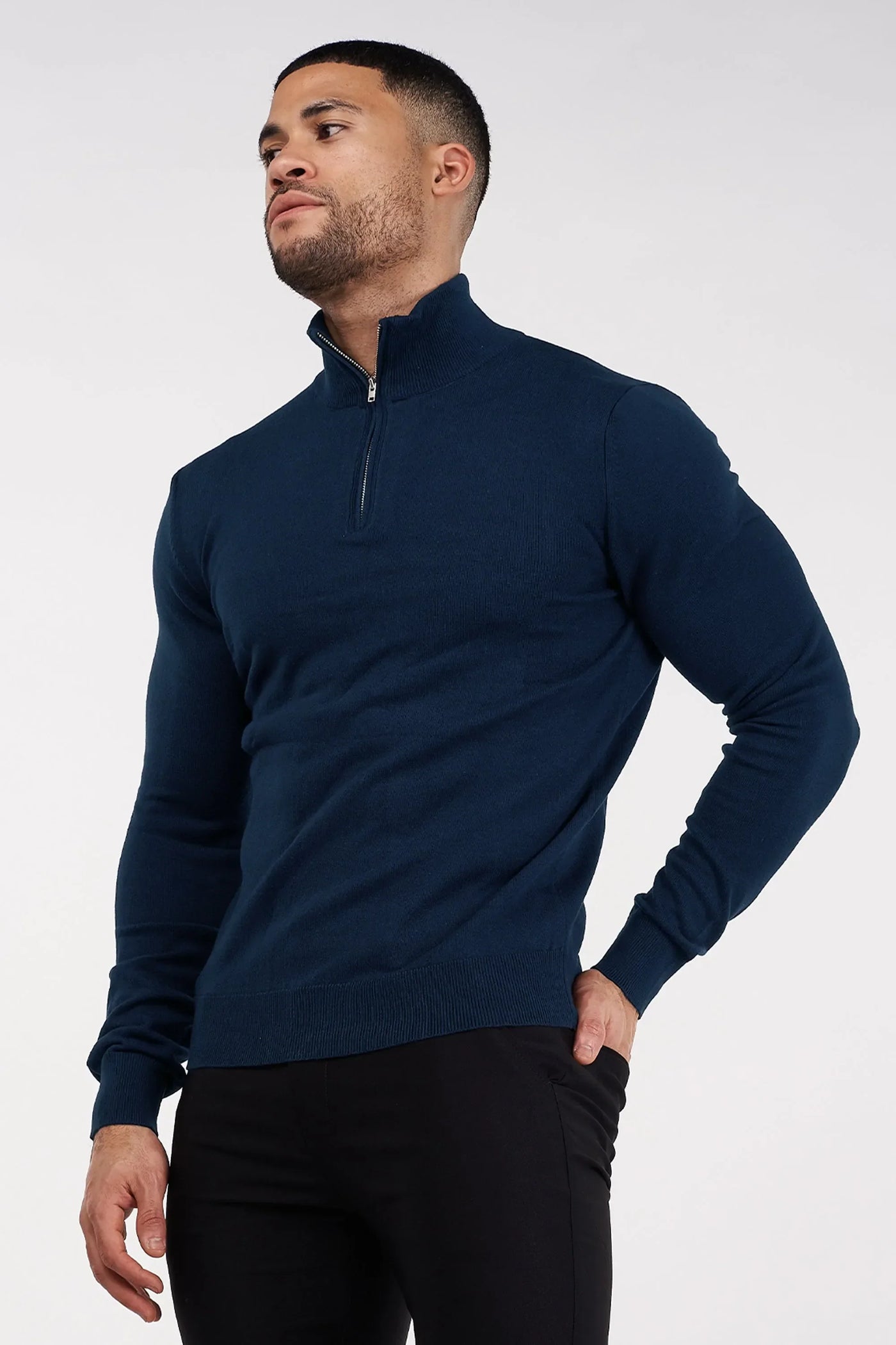 LE PULL DEMI-ZIP SANTONI