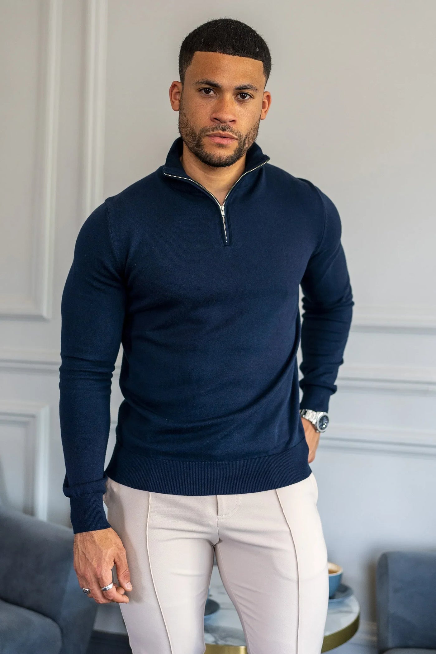 LE PULL DEMI-ZIP SANTONI